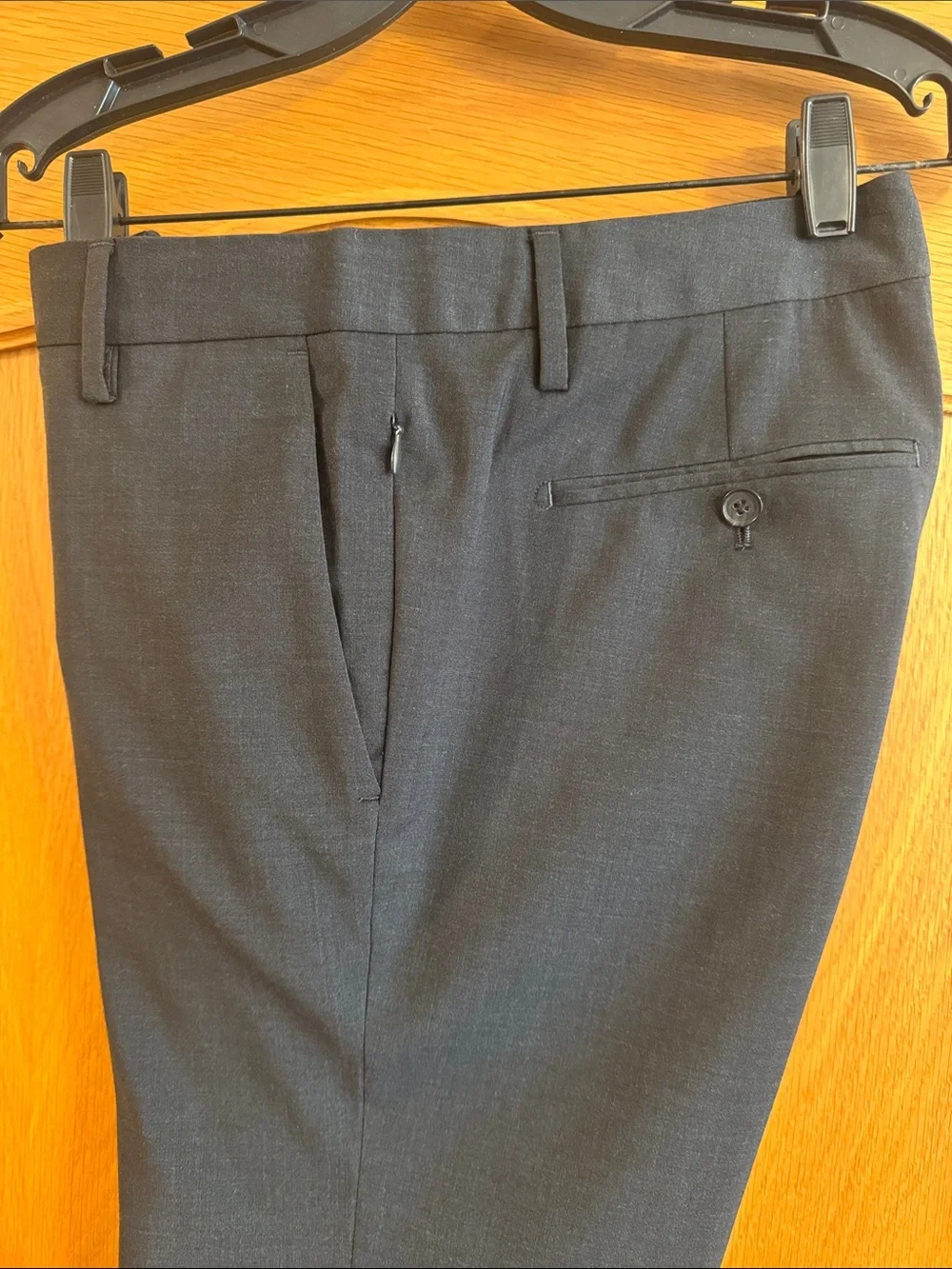 BONOBOS Jetsetter Slim Fit Stretch Italian Wool Suit 38S / 31 Dark Charcoal Gray